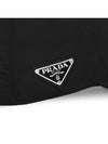 Re-Nylon Triangle Logo Baseball Cap Black - PRADA - BALAAN 4