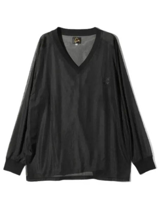 LS V Neck Long Sleeve T-Shirt Black - NEEDLES - BALAAN 1