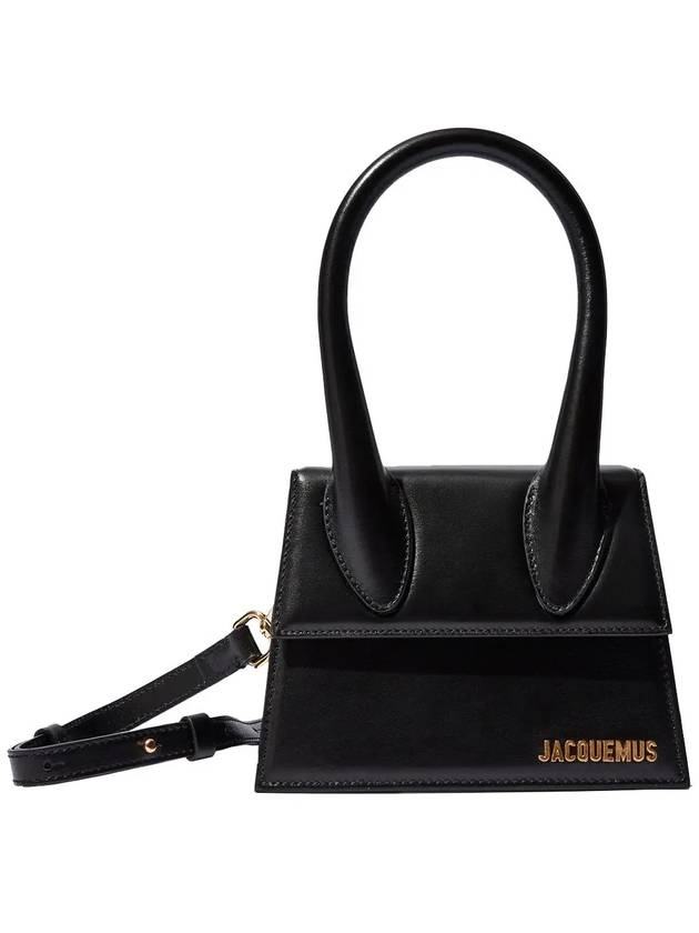 Le Chiquito Moyen Medium Leather Tote Bag Black - JACQUEMUS - BALAAN 3