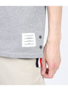 Men's Cotton Pique Center Bag Striped Short Sleeve Polo Shirt Grey - THOM BROWNE - BALAAN 8