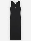 Baby Fox Ribbed Tank Long Dress Black - MAISON KITSUNE - BALAAN 2