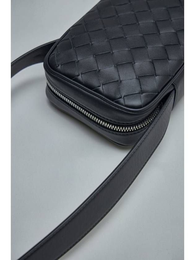 Intrecciato Rectangle Mini Cross Bag Black - BOTTEGA VENETA - BALAAN 5