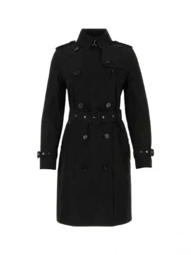 Mid-Length Lightweight Kensington Trench Coat Black - BURBERRY - BALAAN 2