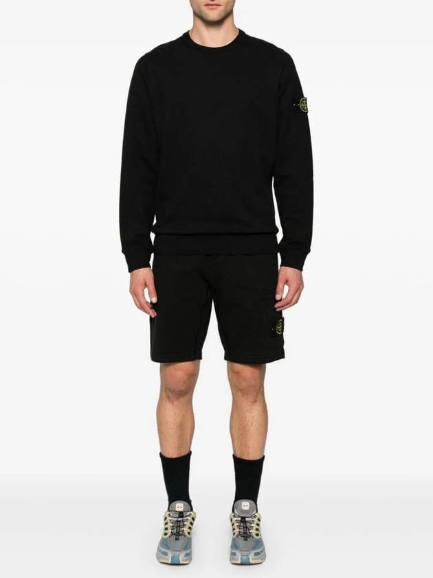 Wappen Patch Crew Neck Cotton Sweatshirt Black - STONE ISLAND - BALAAN 4