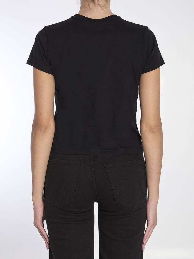 Logo Print Short Sleeve T-Shirt Black - ALEXANDER WANG - BALAAN 5