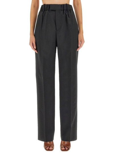 Light Wool Wide Leg Pants Black - BOTTEGA VENETA - BALAAN 2