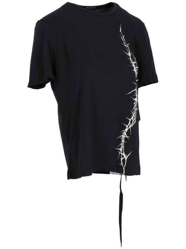 FANIE STANDARD FIT T-SHIRT "THORNS" PRINT BRUSHED - ANN DEMEULEMEESTER - BALAAN 3