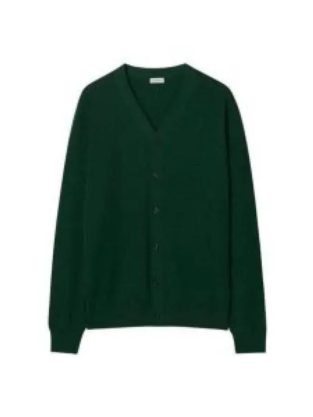 Fine Merino Wool Cardigan Green - BURBERRY - BALAAN 2