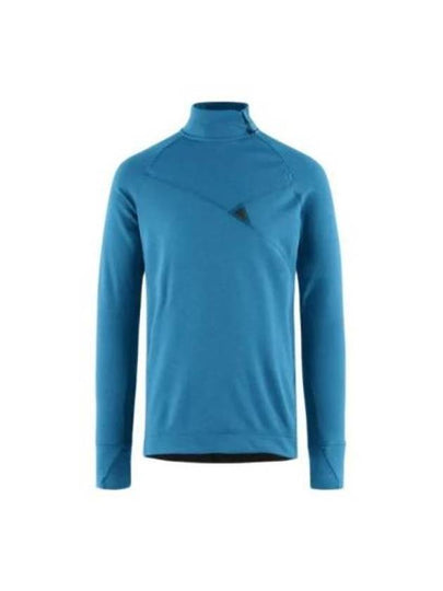 Njorun Crew Zip Long Sleeve T-Shirt Blue Sapphire - KLATTERMUSEN - BALAAN 2