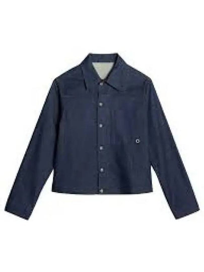 La Veste De Nimes Jao Boxy Denim Jacket Navy Brown - JACQUEMUS - BALAAN 2