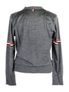 Stripe Armband Merino Wool Cardigan Grey - THOM BROWNE - BALAAN 4