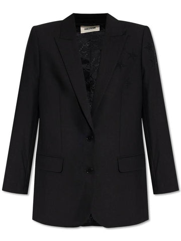 Zadig & Voltaire Blazer With Closed Lapels Viva, Women's, Black - ZADIG & VOLTAIRE - BALAAN 1