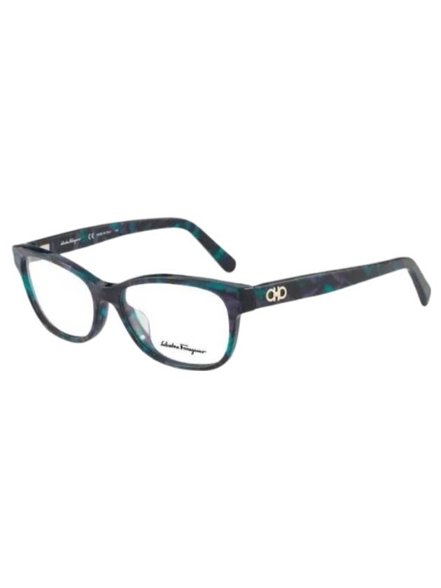 Eyewear Square Eyeglasses Green - SALVATORE FERRAGAMO - BALAAN 1