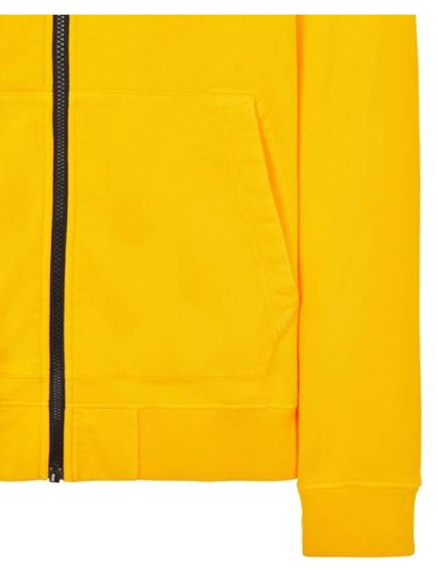 Wappen Patch Cotton Fleece Zip Up Hoodie Yellow - STONE ISLAND - BALAAN 5