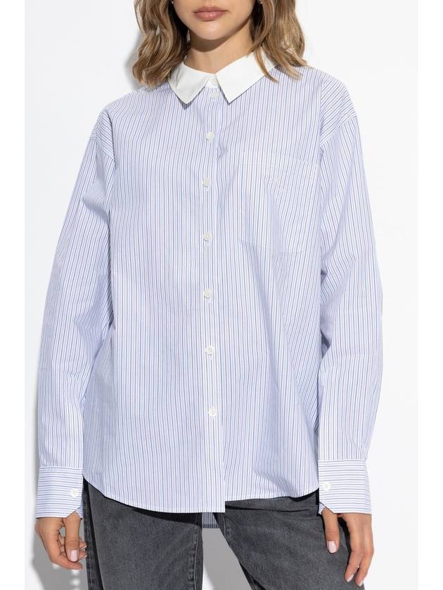 Acne Studios Shirt With Logo, Women's, Blue - ACNE STUDIOS - BALAAN 3