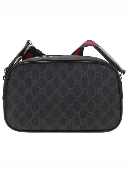 GG Supreme Fabric Leather Cross Bag Black - GUCCI - BALAAN 2