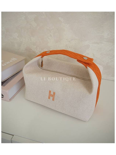 BREED A BRACK CASE BEIGE ORANGE POUCH LARGE GM - HERMES - BALAAN 2