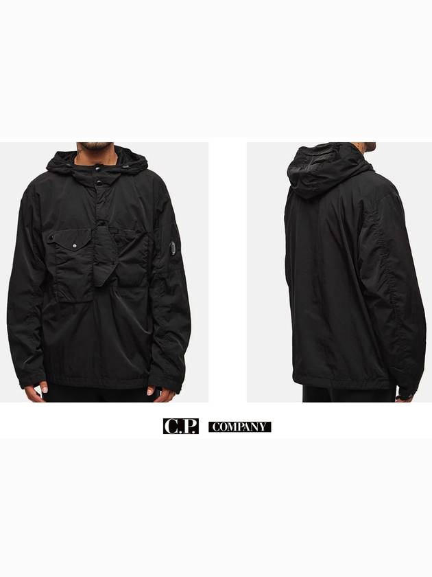 Men's Chorme-R Lens Patch Anorak Black - CP COMPANY - BALAAN 5