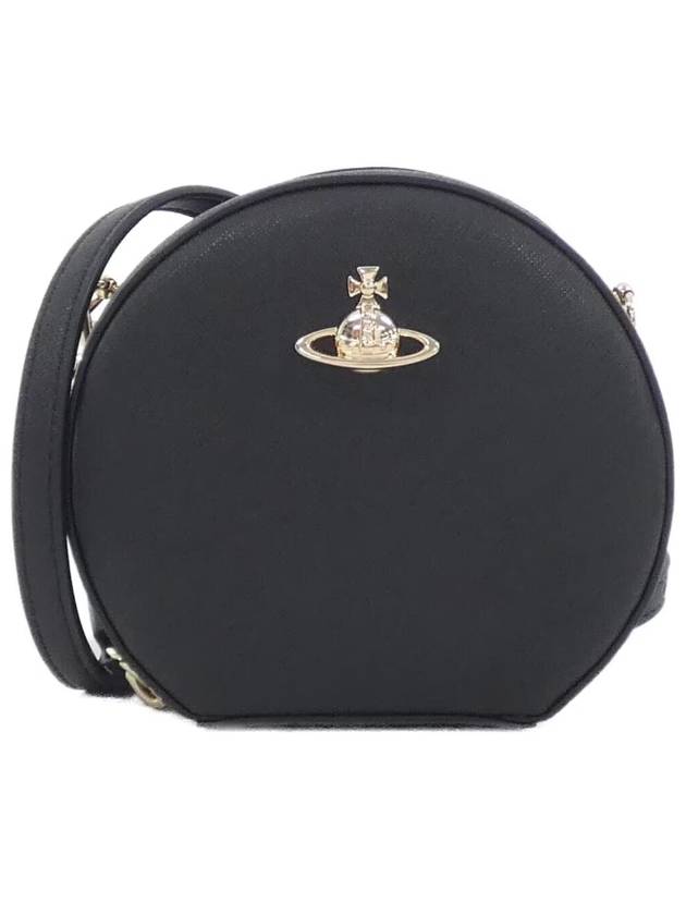 Round Small Saffiano Cross Bag Black - VIVIENNE WESTWOOD - BALAAN 2