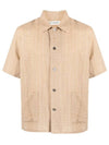 Men's Elder Check Pattern Pocket Short Sleeve Shirt Beige - OUR LEGACY - BALAAN 1