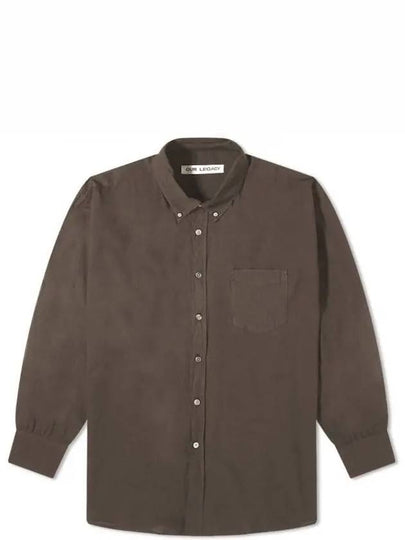 Borrowed Button Down Long Sleeve Shirt Brown - OUR LEGACY - BALAAN 2