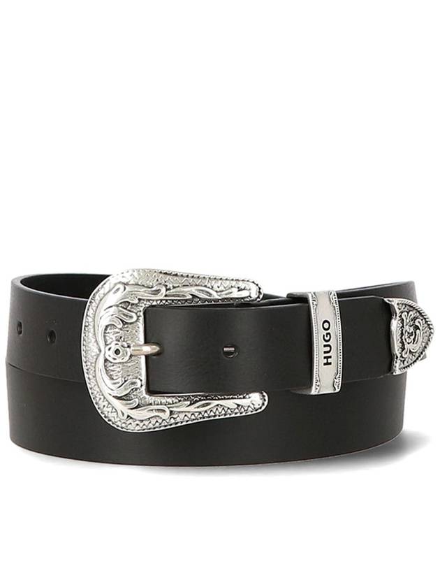 Logo Leather Belt Black - HUGO BOSS - BALAAN 1