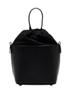 5AC Number Logo Texture Leather Bucket Bag Black - MAISON MARGIELA - BALAAN 3