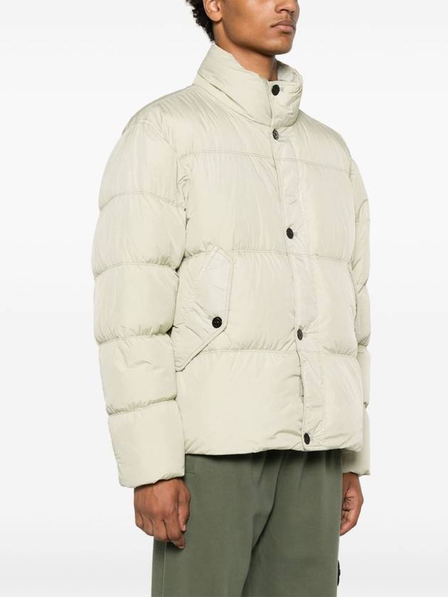 Garment Dyed Crinkle Reps Down Padding Beige - STONE ISLAND - BALAAN 5