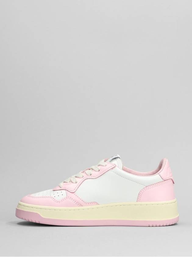 Women's Medalist Bi-Color Low-Top Sneakers White Pink - AUTRY - BALAAN 4