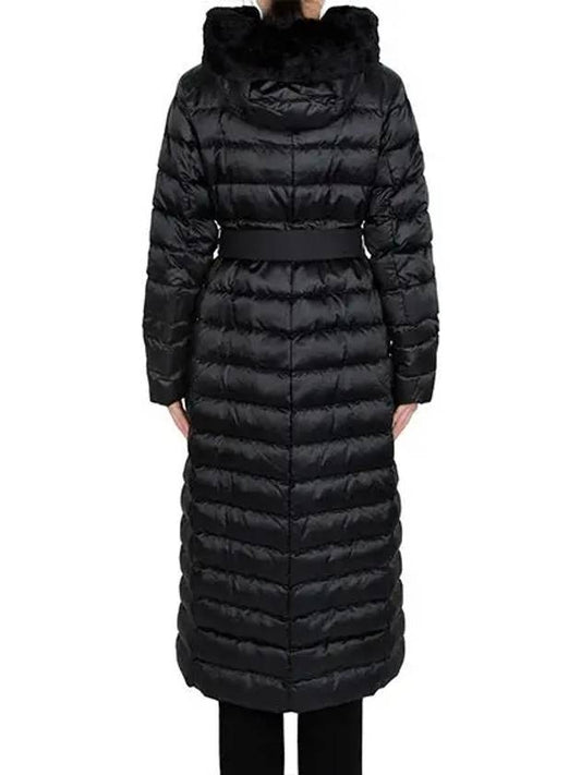 Black Noveci Reversible Cube Hooded Goose Down Jacket 003 - MAX MARA - BALAAN 2