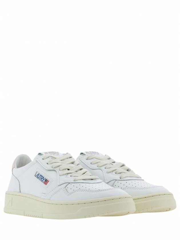 Medalist Pink Tab Leather Low Top Sneakers White - AUTRY - BALAAN 4