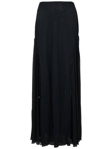 Lanvin 'Flared' Black Viscose Blend Skirt - LANVIN - BALAAN 1