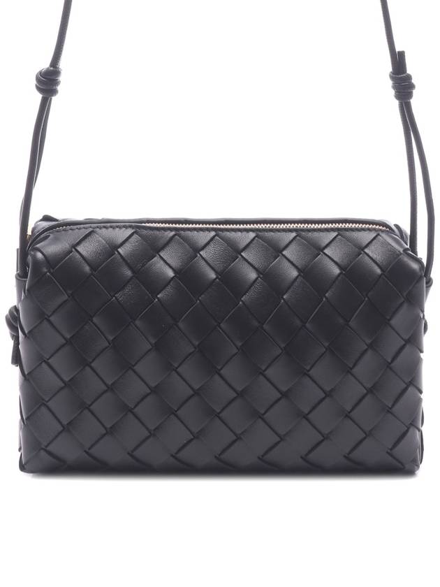 Intrecciato Small Leather Cross Bag Black - BOTTEGA VENETA - BALAAN 2