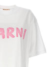 Logo Lettering Boxy Fit Short Sleeve T-Shirt White - MARNI - BALAAN 4