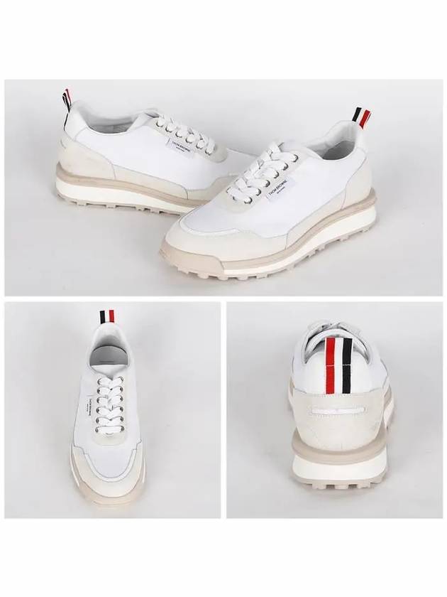 Eco Nylon Alumni Low Top Sneakers White - THOM BROWNE - BALAAN 3