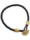 Medusa Biggie Leather Bracelet Black - VERSACE - BALAAN 2