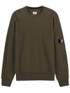 Men's Lens Wappen Diagonal Sweatshirt Khaki - CP COMPANY - BALAAN 1