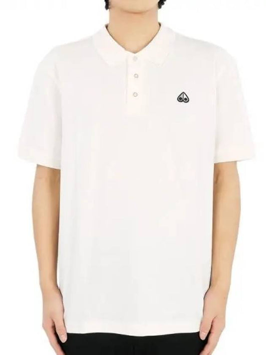 Embroidered Logo Short Sleeve Polo Shirt Ivory - MOOSE KNUCKLES - BALAAN 2