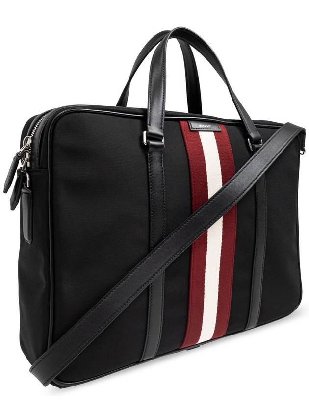 Logo Patch Brief Case Black - BALLY - BALAAN 4