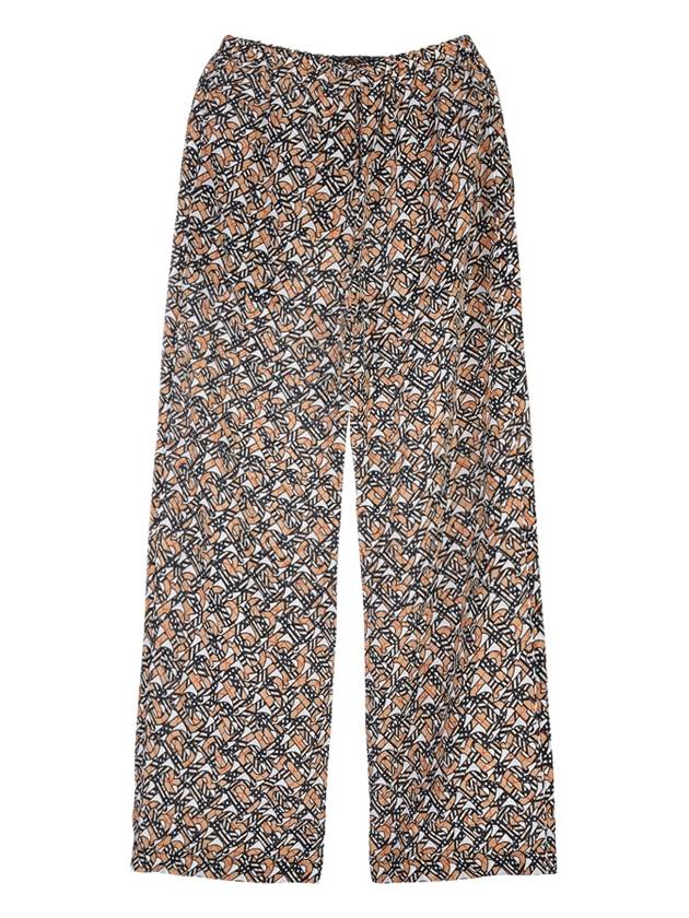 Women's Monogram Print Wide Pants - BURBERRY - BALAAN.