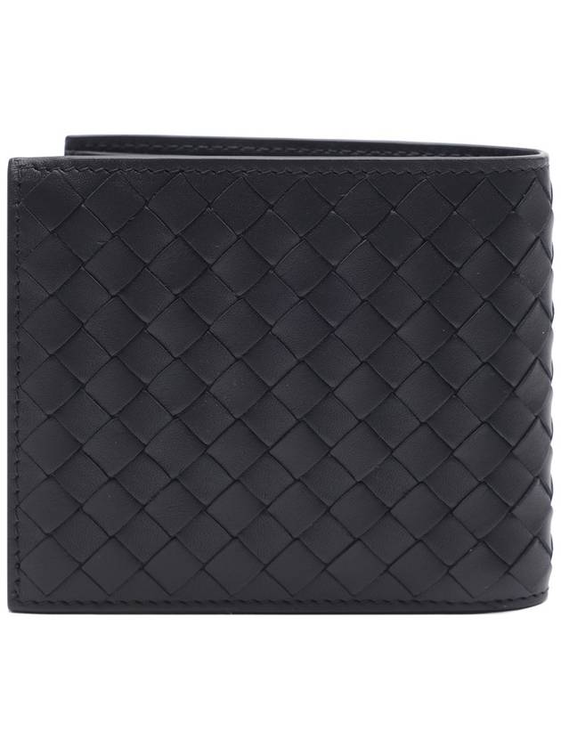 Intrecciato Calf Leather Half Wallet Black - BOTTEGA VENETA - BALAAN 5