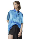 Pleated Polo Shirt Blue - ADIDAS - BALAAN 5