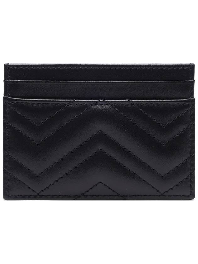 GG Marmont Matelasse 2 Tier Card Wallet Black - GUCCI - BALAAN 5