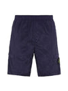 Men's Wappen Patch Nylon Shorts Purple Navy - STONE ISLAND - BALAAN 1