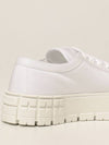 Double Wheel Re-Nylon Gabardine Low-Top Sneakers White - PRADA - BALAAN 5