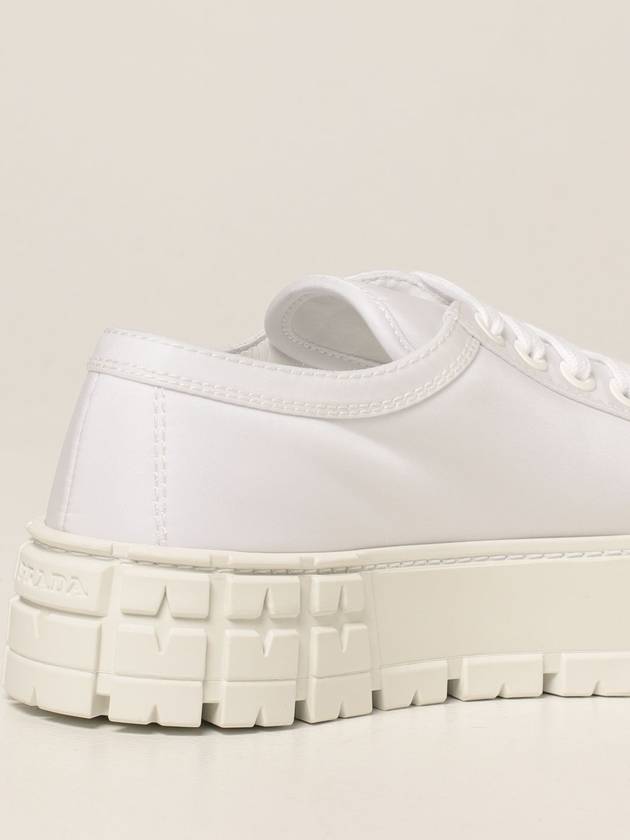 Double Wheel Re-Nylon Gabardine Low-Top Sneakers White - PRADA - BALAAN 5