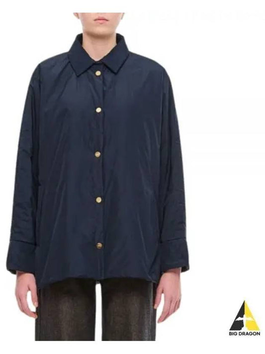 Greenca Water Repellent Shirt Jacket Navy - MAX MARA - BALAAN 2