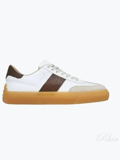 Calfskin Leather Low Top Sneakers White Brown - TOD'S - BALAAN 2