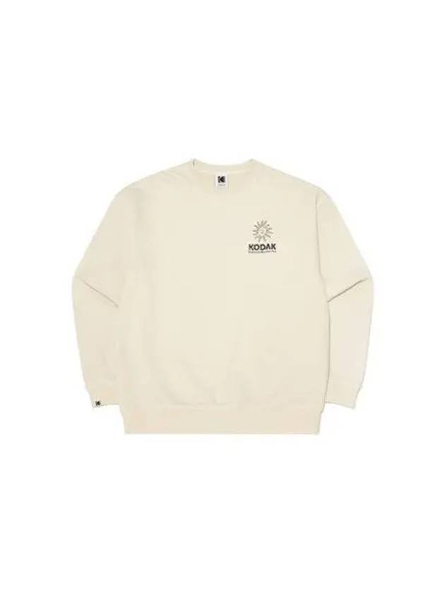 KODAK Apparel Trip Pigment Washing Semi Overfit Sweatshirt IVORY - KODO - BALAAN 1