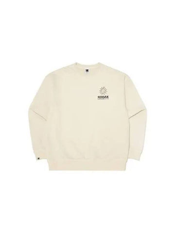 KODAK Apparel Trip Pigment Washing Semi Overfit Sweatshirt IVORY - KODO - BALAAN 1